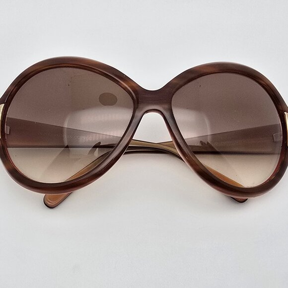 Oliver Peoples Harlot Olive Tortoise Pink Frame Brown Gradient Lens Sunglasses main image 16